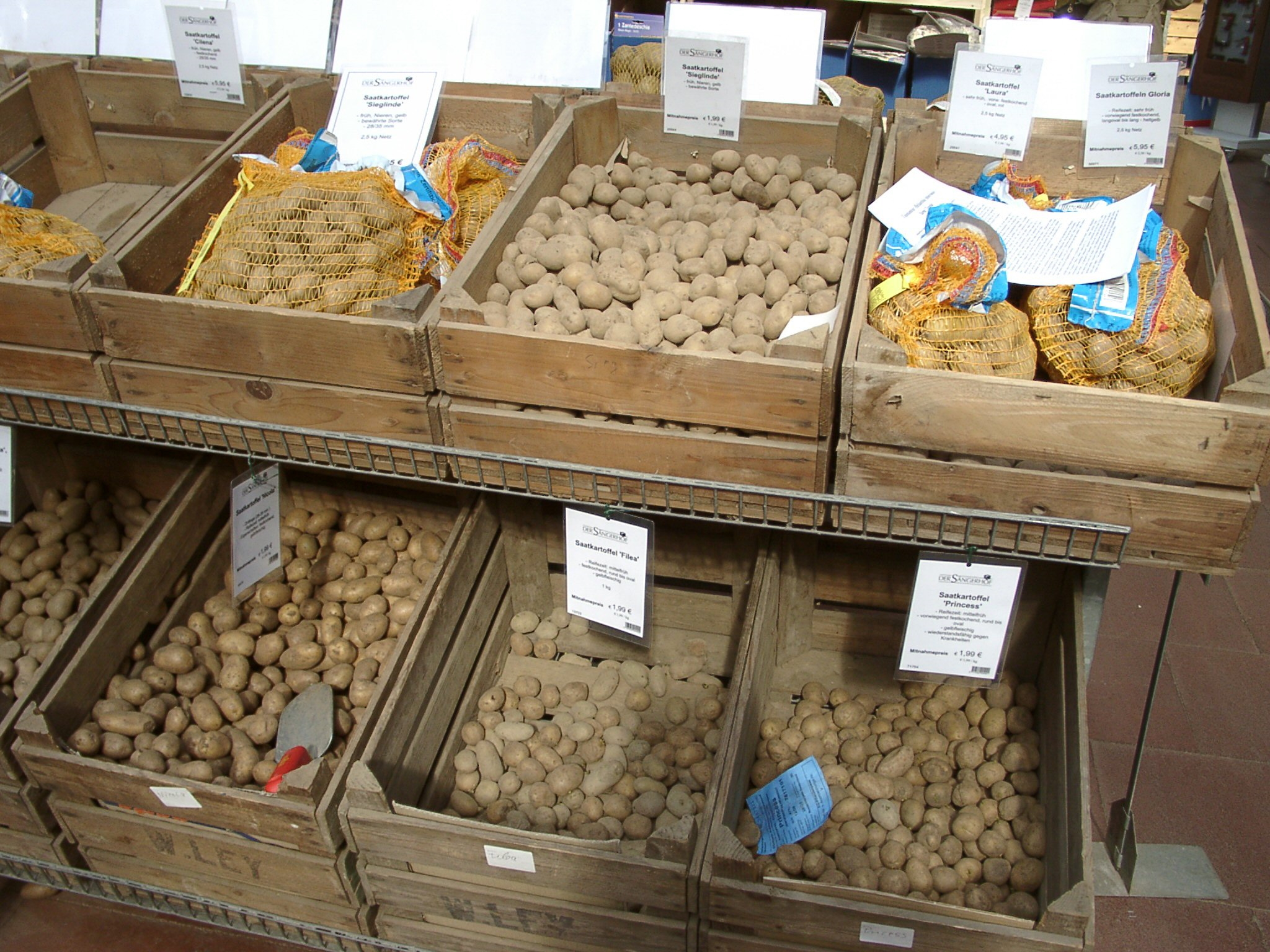 Lose Saatkartoffeln für den individuellen Bedarf